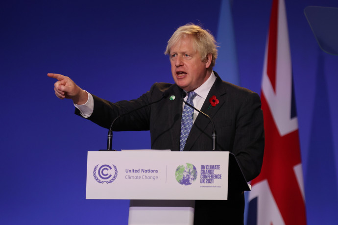 Boris Johnson nyitóbeszéde. Fotó: Steve Reigate / Pool via Reuters
