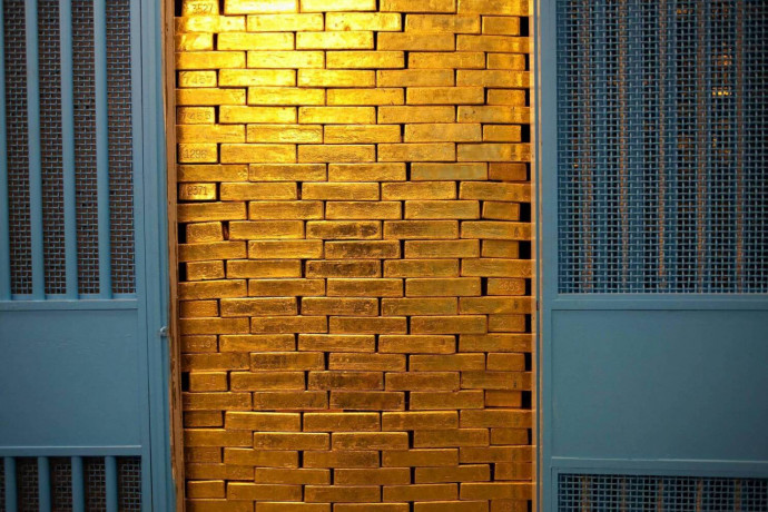 Aranyrudak az egyik tárolóban – Fotó: Federal Reserve Bank