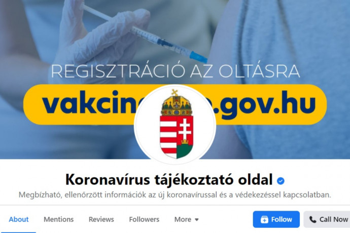 Egyetlenegy embert követett Facebookon a Koronavírus tájékoztató oldal