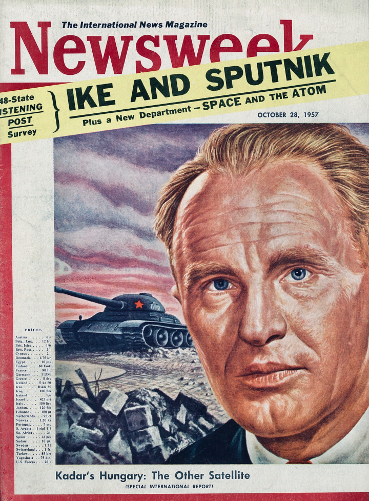 A Newsweek 1957-es címlapja Magyarországról Kádár János arcképével – Forrás: Newsweek / TranzPress