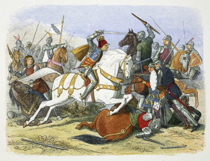 Rajz a bosworthi csatáról az 1800-as évekből – Forrás: Historica Graphica Collection / Heritage Images / Getty Images