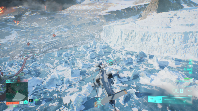 A jobboldali jéghegyről remek a kilátás, de egy ellenséges tank nem értette meg, hogy cikkhez kell fényképeznem – Forrás: EA
