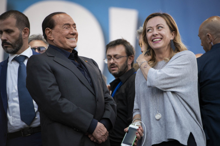 Silvio Berlusconi és Giorgia Meloni 2019-ben. Fotó: Jacopo Landi / NurPhoto via AFP