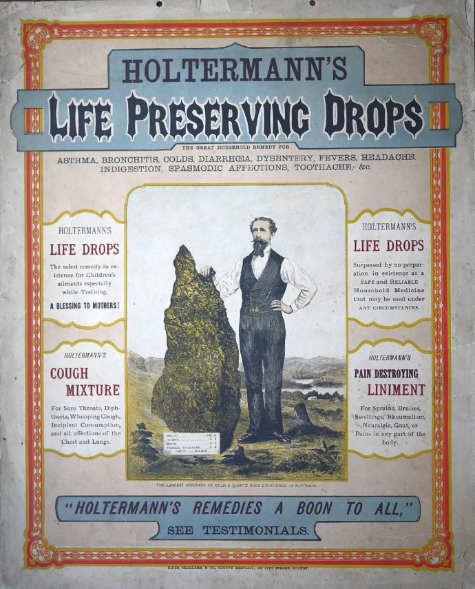 Holtermann készítményét hirdető plakát – Fotó: State Library of New South Wales