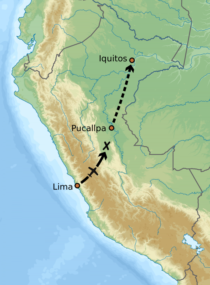 A repülés útvonala – Forrás: Wikipedia