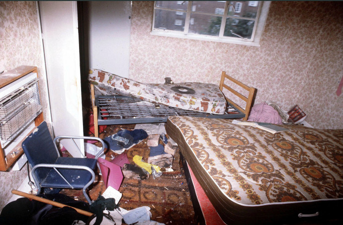 Fagan londoni otthona, miután a rendőrség házkutatást tartott nála a betörés után 1982-ben – Fotó: Kypros / Getty Images