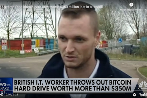 Egy walesi informatikusnak százmilliárdja lenne bitcoinban, ha megtalálná végre a kidobott merevlemezét