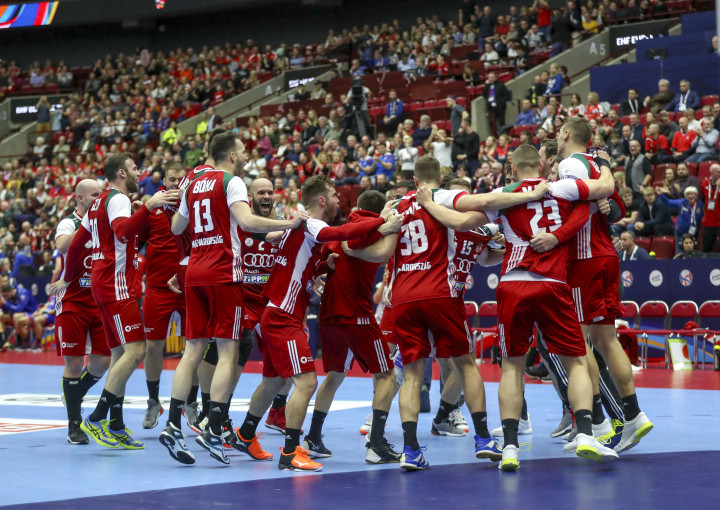 A magyar győzelem az oroszok ellen a 2020-as Európa-bajnokság E csoportjának első fordulójában – Fotó: Andreas Hillergren / TT News Agency / AFP