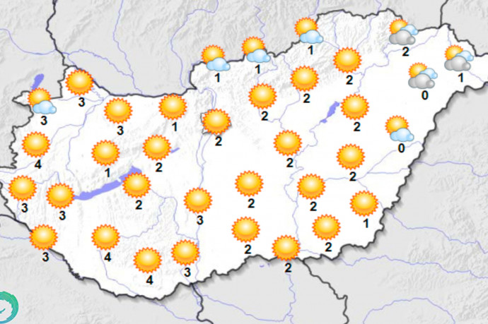 Zavartalan napsütés lesz 7:30 és 16:17 között kedden