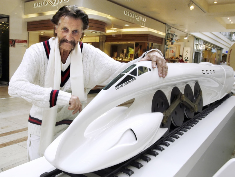 A gömbmániás Luigi Colani által tervezett futurisztikus vonat és zongora – Fotó: ullstein bild / Getty Images