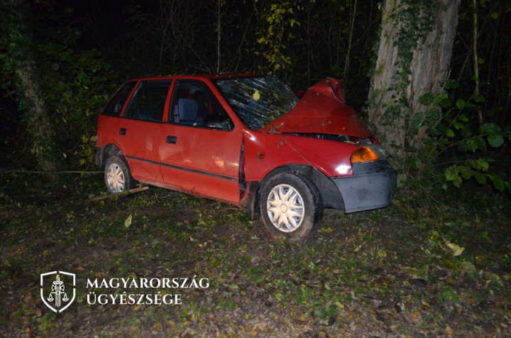 A balesetről a képet a nyomozó hatóság készítette – Forrás: Ugyeszseg.hu