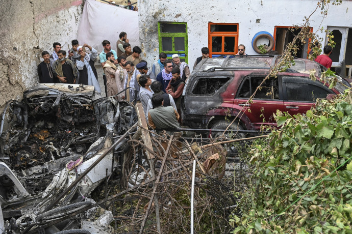 A támadás helyszíne 2021. augusztus 30-án – Fotó: WAKIL KOHSAR / AFP