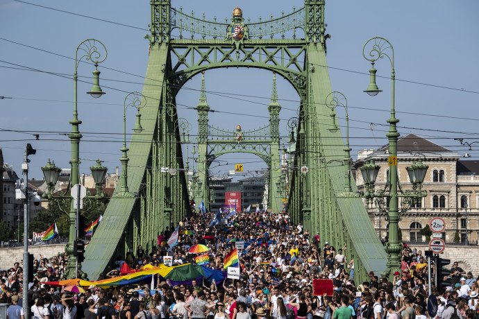 A 2021-es Budapest Pride felvonulás – Fotó: Bődey János / Telex