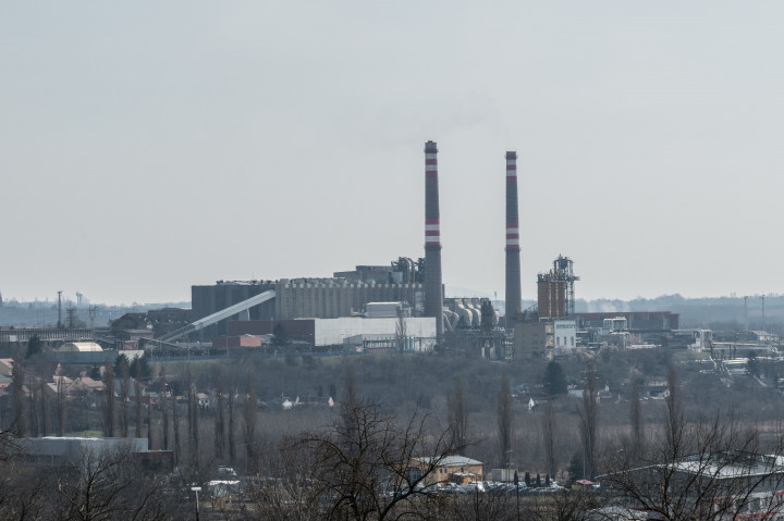 A Pannon Hőerőmű látképe Pécsen 2021-ben. A Veolia egyik üzletága a biomasszát égető energiatermelés – Fotó: Faludi Imre / MTVA / MTI