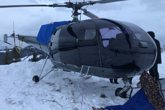 Kárpátalján találták meg a helikoptert, amely hétfőn megsértette a magyar légteret