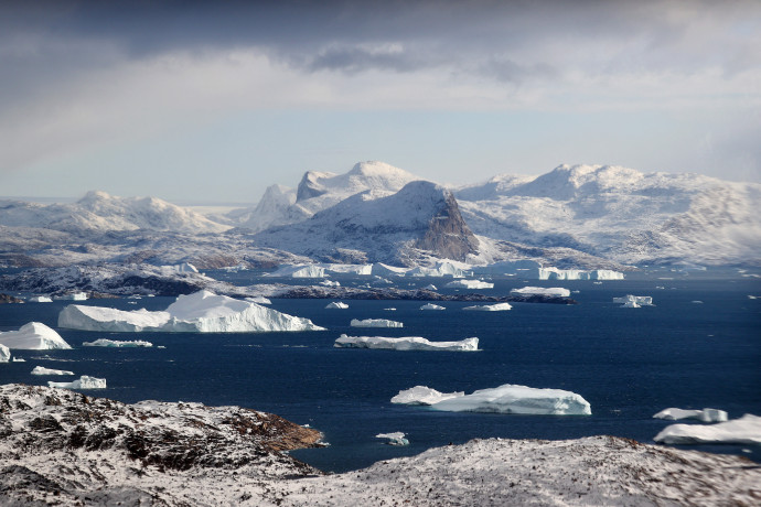 Jéghegyek a grönlandi Upernavik közelében 2021. szeptember 7-én – Fotó: MARIO TAMA / 2021 Getty Images via AFP