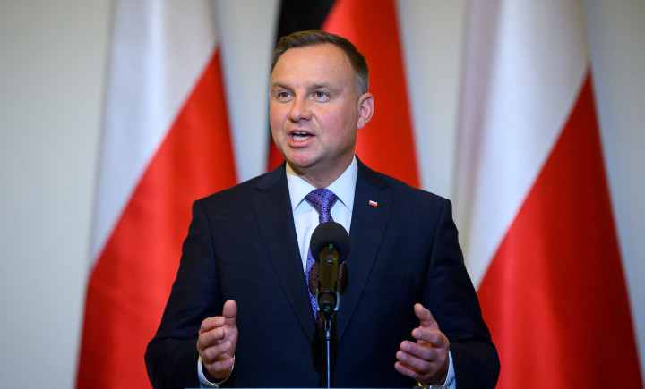 Andrzej Duda lengyel államfő még tavaly nyáron németországi látogatásán – Fotó: Bernd von Jutrczenka / AFP