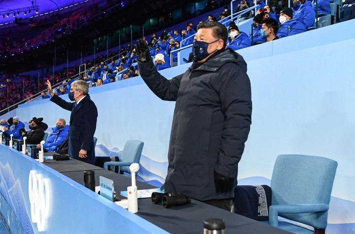 Hszi Csin-ping a pekingi téli olimpia megnyitóünnepségén 2022. február 4-én – Fotó: Xie Huanchi / Pool / AFP