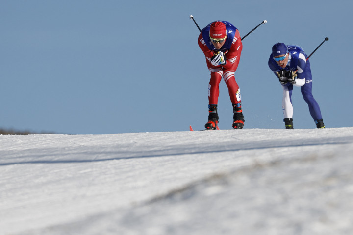 Bolsunov és Niskanen már a síatlon elején ellépett a mezőnytől, az orosz aztán olimpiai bajnok lett – Fotó: Odd Andersen/ AFP
