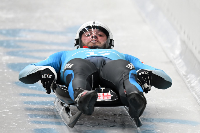 Szaba Kumaritasvili lett az első grúz szánkós, aki olimpián versenyezhetett – Fotó: Daniel Mihailescu / AFP 