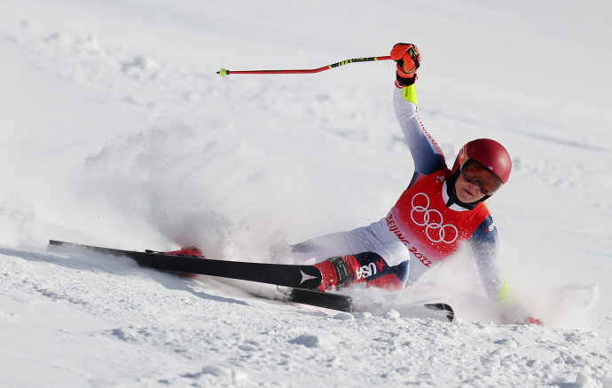 Az olimpiai címvédő Mikaela Shiffrin hét kapu után kiesett óriás-műlesiklásban – Fotó: Tom Pennington / Getty Images