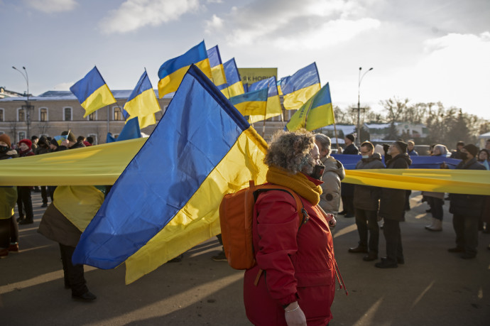 Demonstráció Harkivban az egységes Ukrajnáért – Fotó: Huszti István / Telex