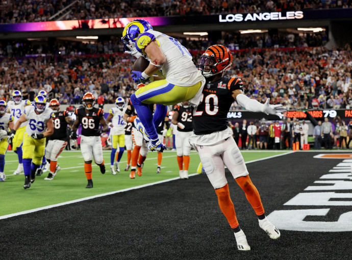 A győztest touchdownt szerző Rams-elkapó, Cooper Kupp – Fotó: Mike Segar / Reuters