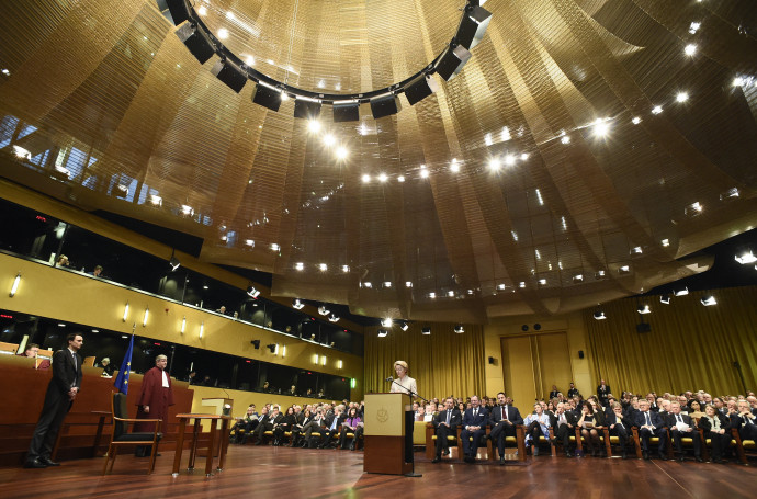 Ursula von der Leyen, az Európai Bizottság elnöke az Európai Unió Bíróságán – Fotó: John Thys / AFP