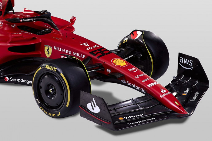 A 2022-es Ferrari, az F1-75 orrkiképzése – Fotó: Scuderia Ferrari