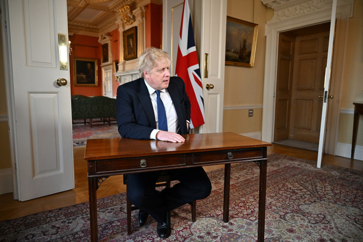 Boris Johnson brit miniszterelnök sajtótájékoztatója – Fotó: Jeff J Mitchell / REUTERS
