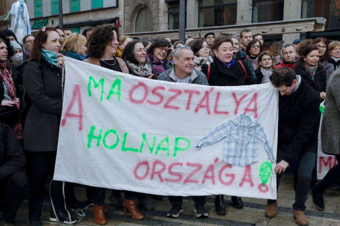 What are Hungarian teachers demanding and why are they practising civil disobedience?