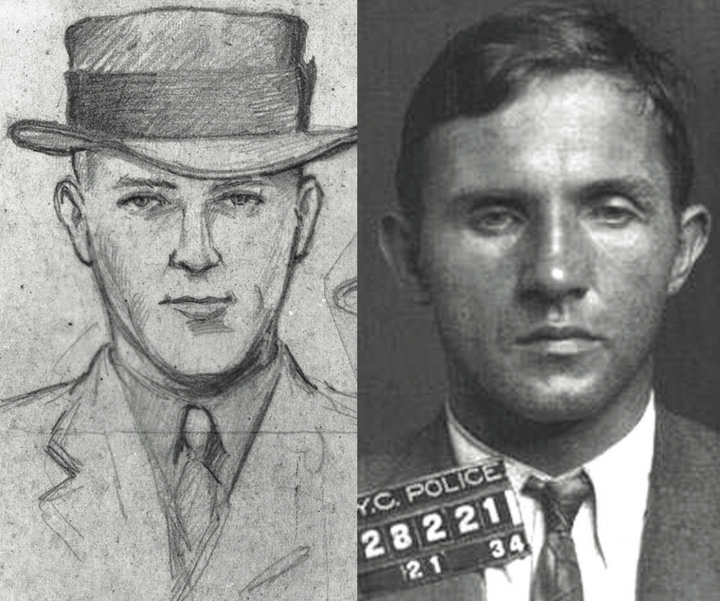 Bruno Richard Hauptmann fantomképe és későbbi rendőrségi fotója – Fotó: FBI / Flemington Police Department / Wikipedia
