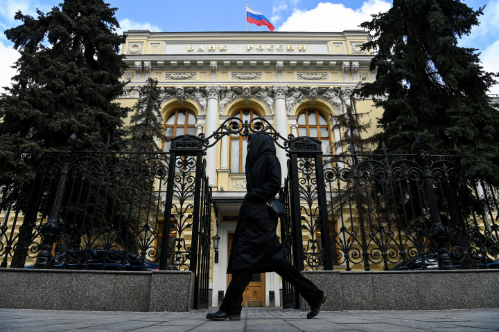 Az Orosz Központi Bank székháza Moszkva belvárosában – Fotó: Kirill Kudryavtsev / AFP