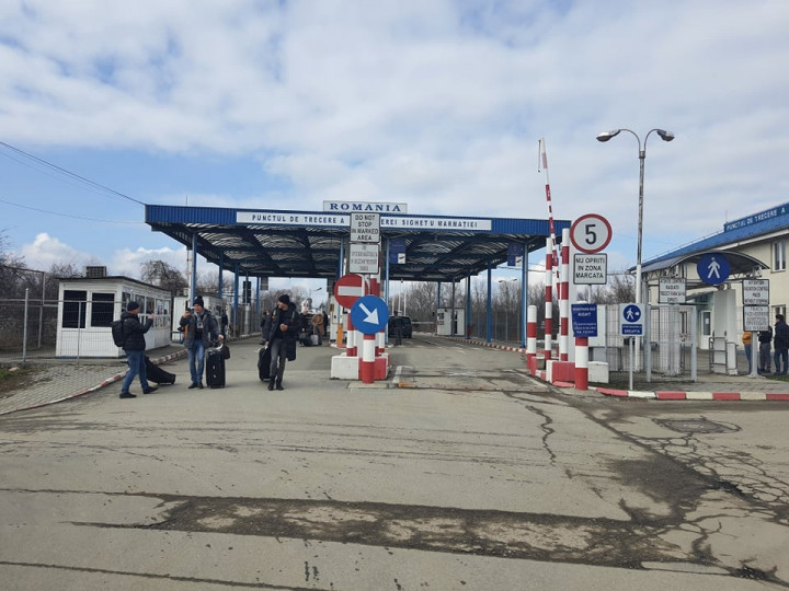 A máramarosszigeti határátkelő február 24-én – Fotó: Transtelex