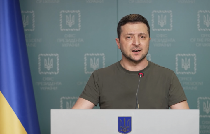Volodimir Zelenszkij beszéde szombaton késő este – Forrás: Володимир Зеленський / Facebook