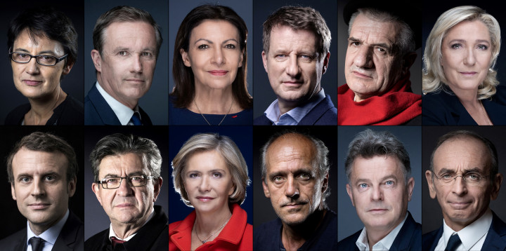 A jelöltek vezetéknév szerinti ABC-sorrendben – Fotó: Eric Feferberger, Joel Saget / AFP