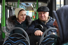 Galina used to live in Donetsk and speaks Russian, and Volodimir is a Ukrainian from Kyiv – they arrived in Hungary together