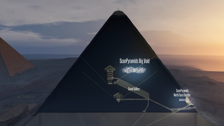A 2017-es szkennelés bukkant rá a két helyiségre – Forrás: ScanPyramids