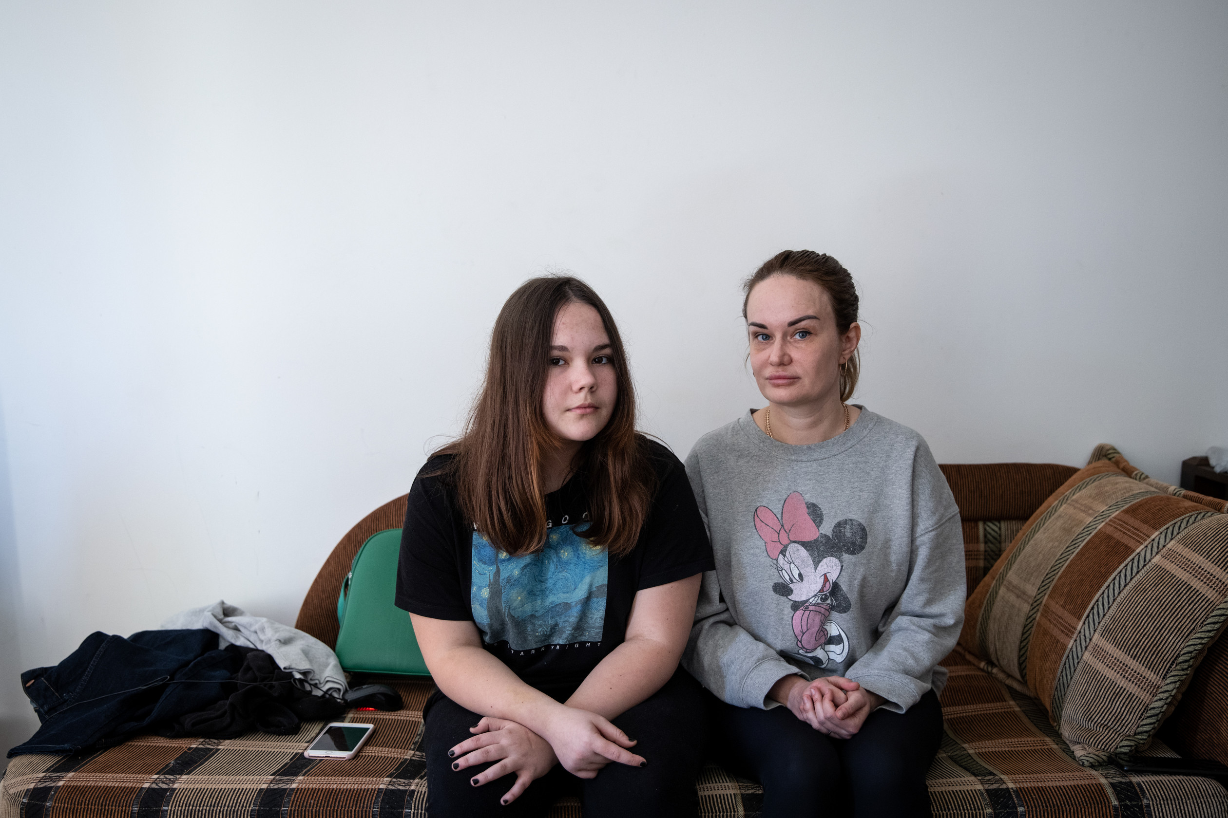 Renáta és édesanyja, Júlia Krivij Rih városából menekült el
