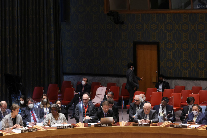 Linda Thomas-Green, az Egyesült Államok ENSZ-nagykövete beszél a Biztonsági tanács március 18-i ülésén – Fotó: Brendan McDermid / Reuters