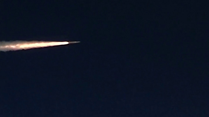 Egy Kindzsal hiperszonikus rakéta repülés közben 2018 márciusában – Fotó: Ministry of defence of Russia / Sputnik / AFP