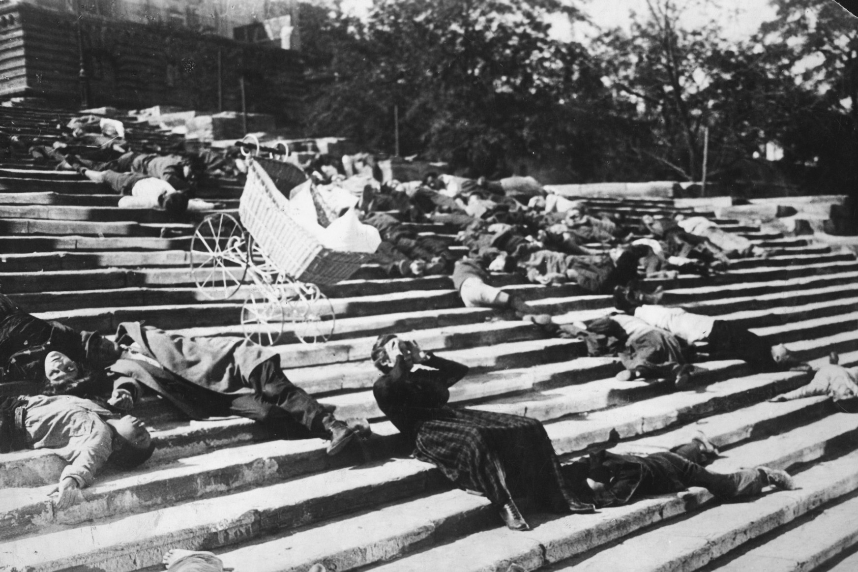 Az odesszai Patyomkin-lépcső, amit az 1905-ös vérengzésről szóló film tett híressé