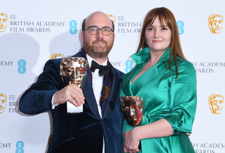 Patrice Vermette és Sipos Zsuzsa a Brit Filmakadémia díjátadója után – Fotó: Joe Maher / Getty Images