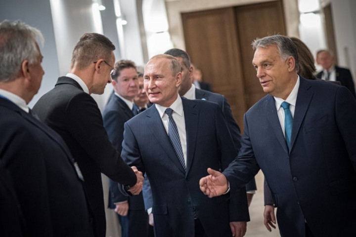 Péter Szijjártó, Vladimir Putin and Viktor Orbán