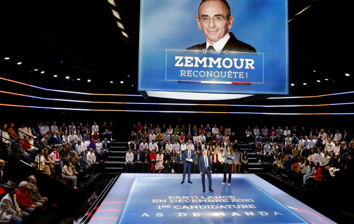 Éric Zemmour a francia TF1 tévécsatorna műsorában 2022. március 14-én – Fotó: Ludovic Marin / Reuters
