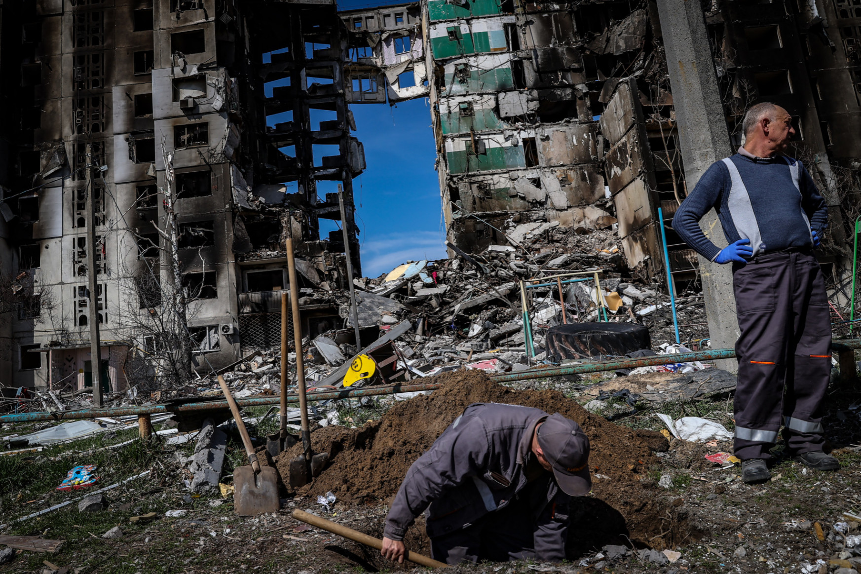 Borodyanka was once a town full of life – now they are pulling bodies from under the rubble