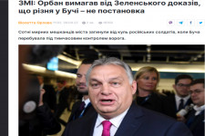 Egy ukrán lap szerint Orbánra utalt Zelenszkij, egy olyan politikusról szólva, aki kételkedik a bucsai vérengzés valódiságában