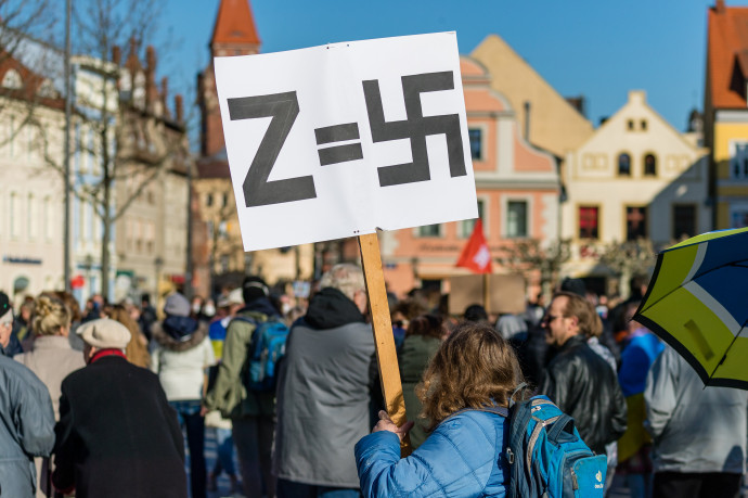 Háborúellenes tüntetés a németországi Brandenburgban – Fotó: Frank Hammerschmidt / picture alliance / Getty Images