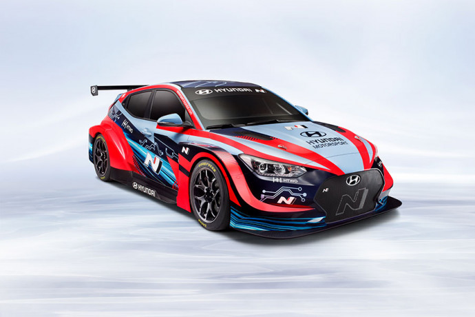 A Hyundai Veloster N ETCR, az elektromos túraautó – Fotó: Hyundai Motorsport