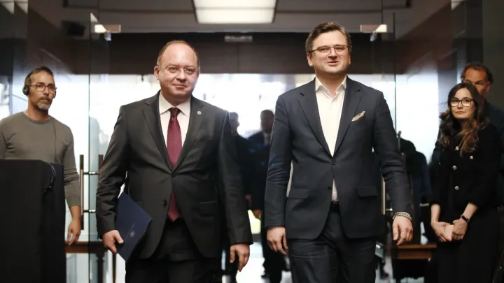 Bogdan Aurescu és Dmitro Kuleba – Fotó: mae.ro